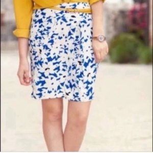 Anthropologie Odille Floral Silk Pleated Skirt - Size 8